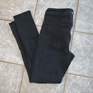 American Eagle Hi Rise Jeggings Black 12 X-Long